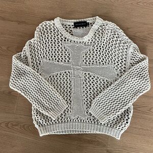 RACER WORLDWIDE CROCHET SWEATER